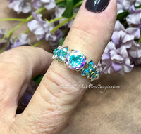 8mm Opalescent Topaz 1 Piece Loose Gemstone, in Sterling Silver or Gold Plated Setting, Loose Gemstone