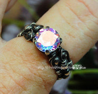 8mm Opalescent Topaz 1 Piece Loose Gemstone, in Sterling Silver or Gold Plated Setting, Loose Gemstone