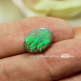 Genuine Opal Cabochon, Brilliant Green, Jewelry Supply, October Birthstone