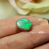 Genuine Opal Cabochon, Brilliant Green, Jewelry Supply, October Birthstone