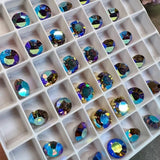 Vintage Swarovski Starlight, 4 Pieces 34ss Swarovski With SP or GP Setting, Jewelry, Bead Embroidery Component