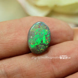 Genuine Opal Cabochon, Brilliant Green, Jewelry Supply, October Birthstone