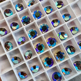 Vintage Swarovski Starlight, 4 Pieces 34ss Swarovski With SP or GP Setting, Jewelry, Bead Embroidery Component