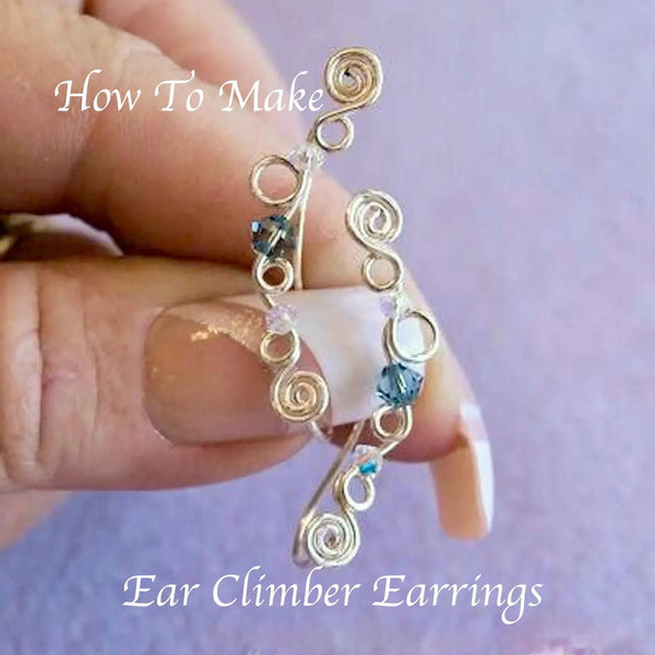Ear Climbers, Ear Pins, Ear Sweeps, Beginner Wire Jewelry Tutorial
