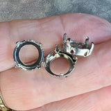 12mm 1122 Rivoli, Rhinestone Settings, Available in 5 Plated Finishes