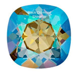 10mm 4470 Swarovski Crystal Rhinestone Cushion Square With Setting, 13 Colors