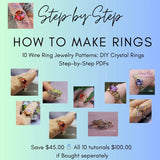 New  - How to Wire Wrap 10 Ring Designs Save 45% PLUS 5 Piece Mini Kit