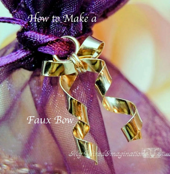 Faux Bow Wire Earrings or Pendant, Wire Wrap Jewelry Tutorial