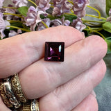Amethyst 8mm or 10mm Square, 1 Pc Vintage Swarovski 4410 Rhinestone with Setting