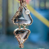One-of-A-Kind Vintage 1997 Hinged Smoky Quartz Pendant in 14K Gold Fill
