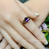 Alexandrite Ring, June Birthstone Ring, Color Changing Gemstone, 55th Anniversary Gift, 14K Gold Filled or Sterling Silver