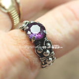 Alexandrite in Solid Sterling Silver, Handmade Ring, June Birthstone, Made to Order