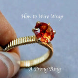 Lesson in Patience, Wire Wrap Prong Ring and Pendant Tutorial
