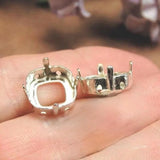 12mm article 4470, Silver or Gold Plated Empty Settings for Swarovski, 2 Pieces Nickel Free