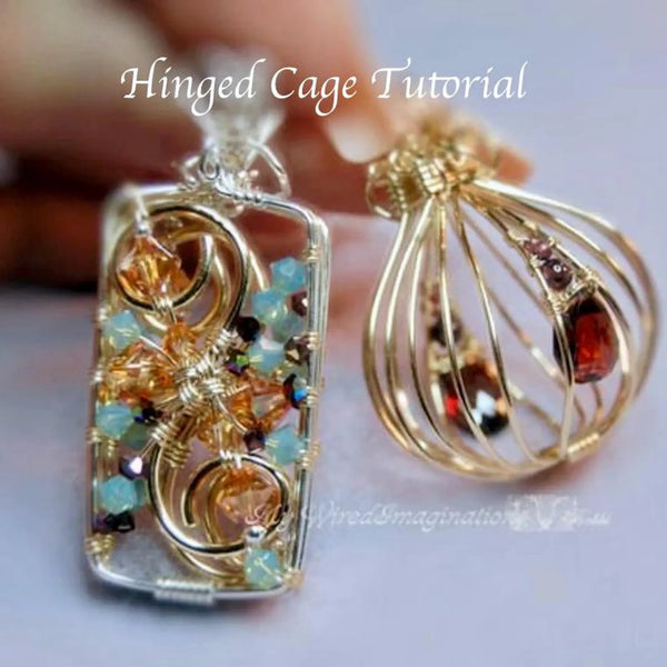 How to Wire Wrap 2 Hinged Cages and a Locket, Wire Wrap Pendant Tutorial