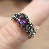 Alexandrite in Solid Sterling Silver, Handmade Ring, June Birthstone, Made to Order