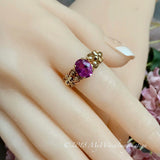 Alexandrite Ring, June Birthstone Ring, Color Changing Gemstone, 55th Anniversary Gift, 14K Gold Filled or Sterling Silver
