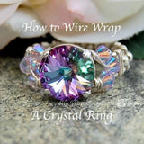 How to Wire Wrap a Crystal Ring, DIY Wire Wrap Ring Pattern, Marcella Ring