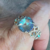 Serene Gray Delite, 12mm 2Pcs  Swarovski Rivoli 1122 with SP or GP Settings