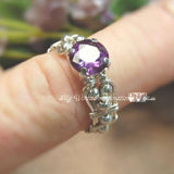 Alexandrite in Solid Sterling Silver, Handmade Ring, June Birthstone, Made to Order