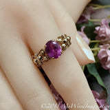 Alexandrite Ring, June Birthstone Ring, Color Changing Gemstone, 55th Anniversary Gift, 14K Gold Filled or Sterling Silver