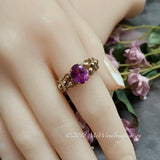Alexandrite Ring, June Birthstone Ring, Color Changing Gemstone, 55th Anniversary Gift, 14K Gold Filled or Sterling Silver