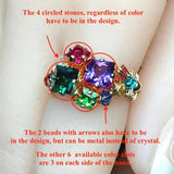 Mother's Ring, Family Birthstones Ring, All Birthstone Colors, Made to Order