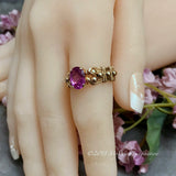 Alexandrite Ring, June Birthstone Ring, Color Changing Gemstone, 55th Anniversary Gift, 14K Gold Filled or Sterling Silver