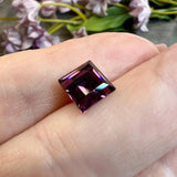 Amethyst 8mm or 10mm Square, 1 Pc Vintage Swarovski 4410 Rhinestone with Setting