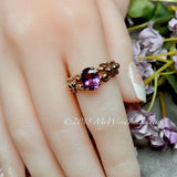 Alexandrite Ring, June Birthstone Ring, Color Changing Gemstone, 55th Anniversary Gift, 14K Gold Filled or Sterling Silver
