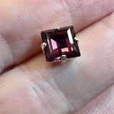 Amethyst 8mm or 10mm Square, 1 Pc Vintage Swarovski 4410 Rhinestone with Setting