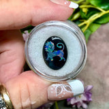 Rare Vintage Lion Carved Opal Triplet Cabochon - Black Onyx & Clear Quartz, 18x13mm