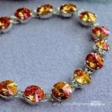 Summer Blush Swarovski Crystal, 2 Pieces, 1122 39ss 8mm Rivoli With Setting
