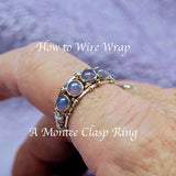 How to Wire Wrap a Montee Ring With a Clasp, DIY Ring Pattern