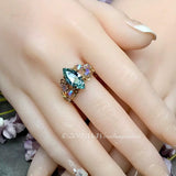 Swarovski Alexandrite Marquise, Handmade Ring, Color Change Crystal Ring, June Birthstone