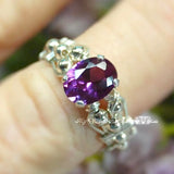 Alexandrite Ring, June Birthstone Ring, Color Changing Gemstone, 55th Anniversary Gift, 14K Gold Filled or Sterling Silver