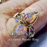 How to Wire Wrap a Crystal Bypass Ring, DIY Wire Wrap, Marcella Crystal Bypass Ring, Bypass Ring Pattern