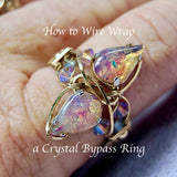 How to Wire Wrap a Crystal Bypass Ring, DIY Wire Wrap, Marcella Crystal Bypass Ring, Bypass Ring Pattern