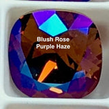 10mm 4470 Swarovski Crystal Rhinestone Cushion Square With Setting, 18 Colors