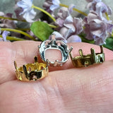 10mm 4470 Rhinestone Settings, SP GP or AB Plated Sew On Type Settings