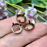 14mm Rhinestone Settings, Antique Silver, Bronze Plated and NEW Gold Plated 1122 Settings