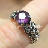 Alexandrite in Solid Sterling Silver, Handmade Ring, June Birthstone, Made to Order