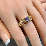 Handmade Heart Engagement Ring - Silver or 14K Gold Filled - Made to order