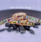 How to Wire Wrap a Crystal Bracelet Tutorial with Variations, Wire Wrap Jewelry Tutorial
