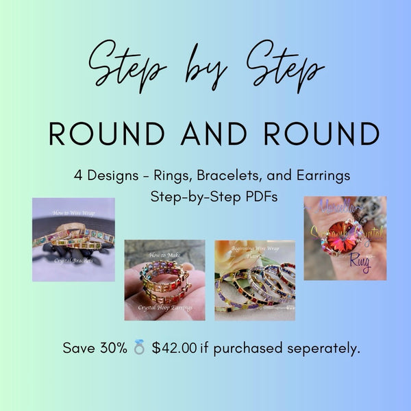 Round and Round, 4 Tutorials Discount Package, Wire Wrap Earrings, Bracelets, and Rings