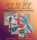 Wire Wrapping Jewelry Tutorial, Sensational Sew-Ons, Intermediate 7 Step-by-Step Projects, PDF