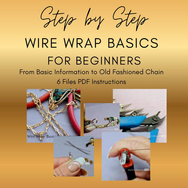 Wire Wrap Basics for Beginners, Straightening Wire, Wrapped Loops, Adding Safety Chain, and Old Fashioned Chain