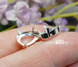13X7.8mm Art 4320 Pear Shaped 2 Pieces Silver or Gold Plated, Pendalogue 4320 Shape Crystal Gemstone Settings