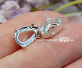 13X7.8mm Art 4320 Pear Shaped 2 Pieces Silver or Gold Plated, Pendalogue 4320 Shape Crystal Gemstone Settings