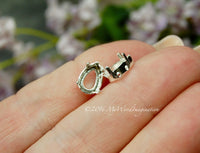 10x7 mm Pear Shaped 4320 Settings, 2 pcs Silver or Gold Plated,  Gemstone or Crystal Settings